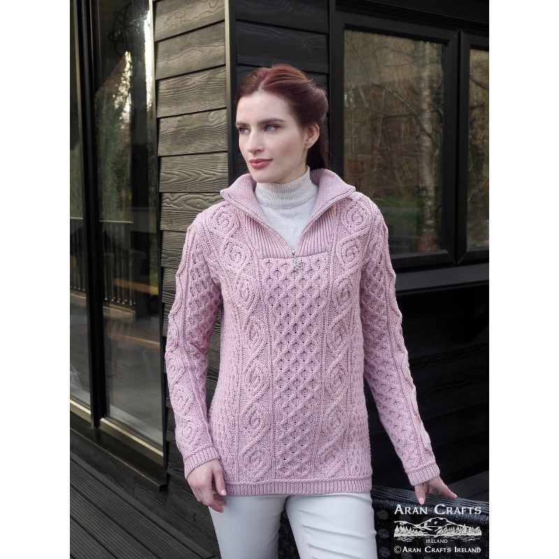 Wool zip sale sweater women's